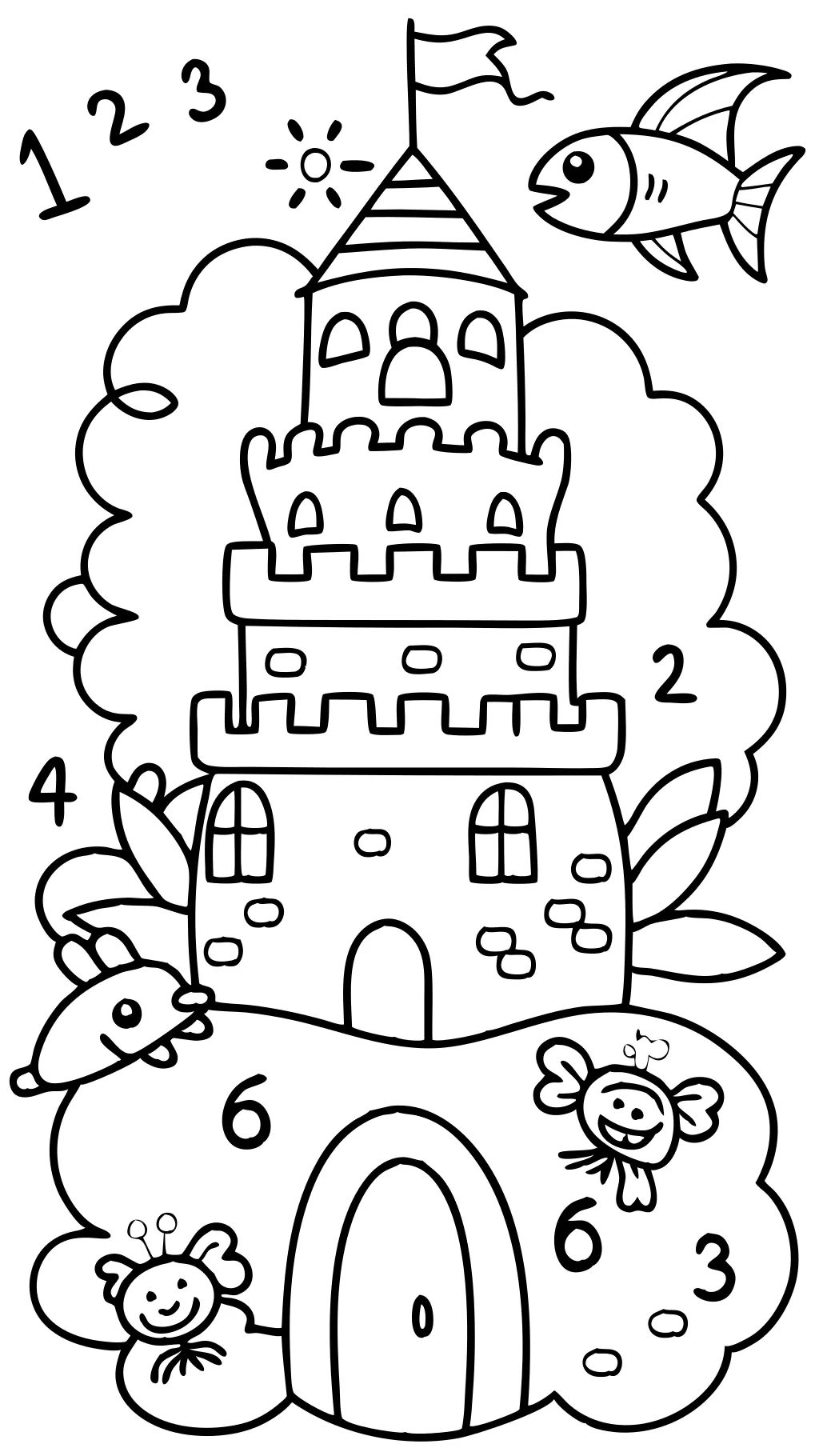 color by number coloring pages for kids